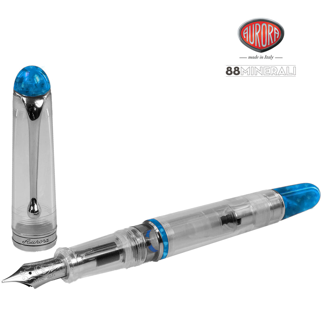 Aurora 88 Demonstrator Minerali Azurite Limited Edition Fountain Pen