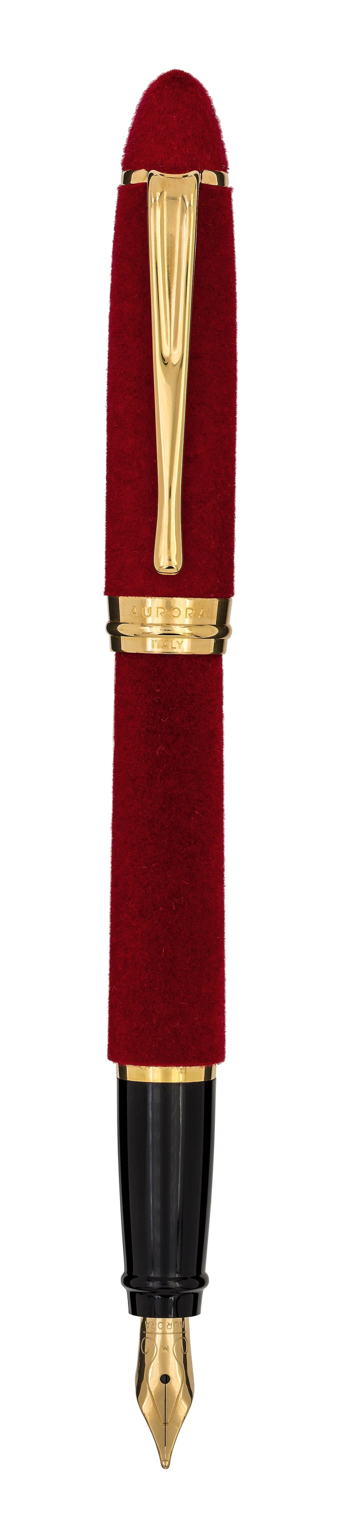 Aurora Ipsilon Velvet Red with Gold Plated Trims Fountain Pen
