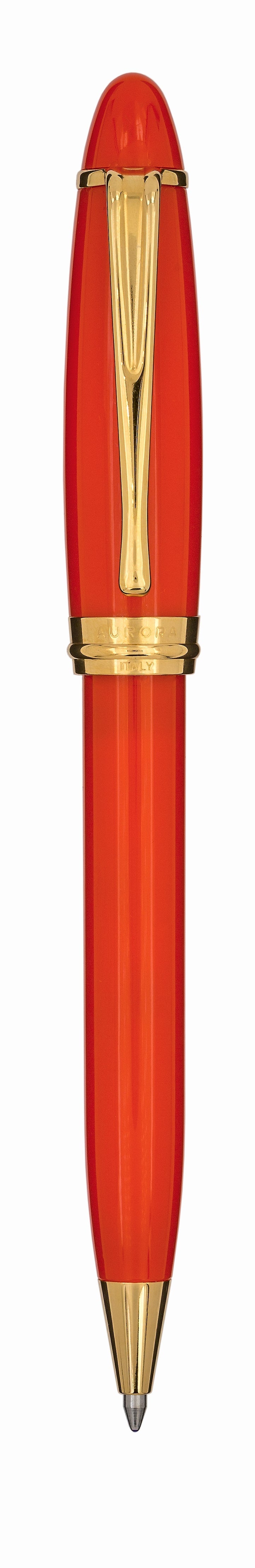 Aurora Ipsilon Resin Orange with Gold Trims Ballpoint Pen