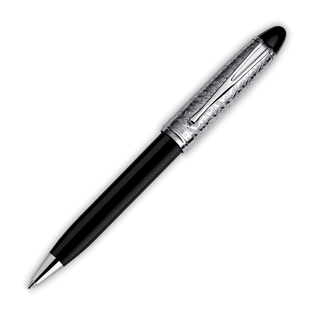 Aurora Ipsilon Italia Black with Chrome Trims Ballpoint Pen