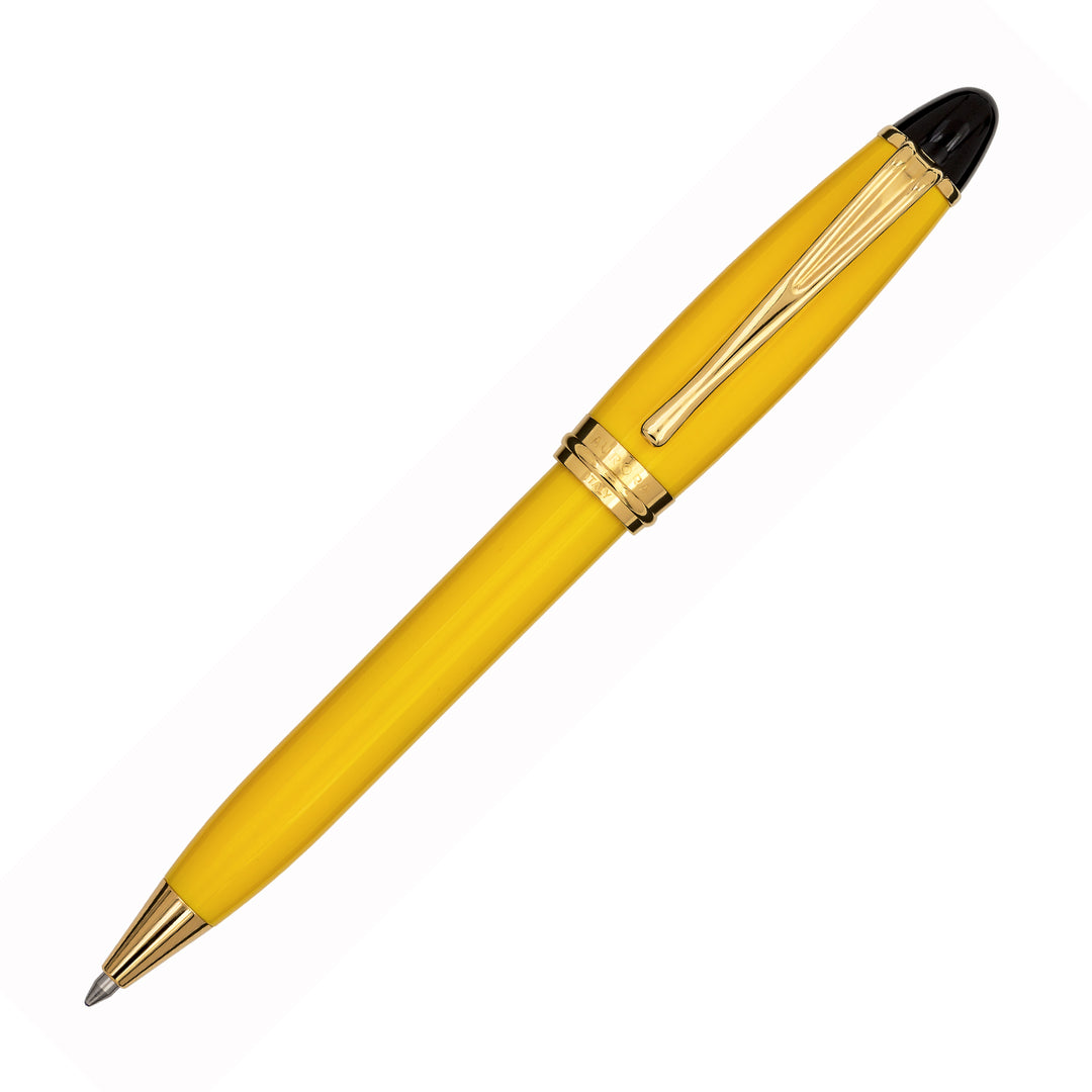 Aurora Ipsilon Resin Yellow with Gold Trims Ballpoint Pen