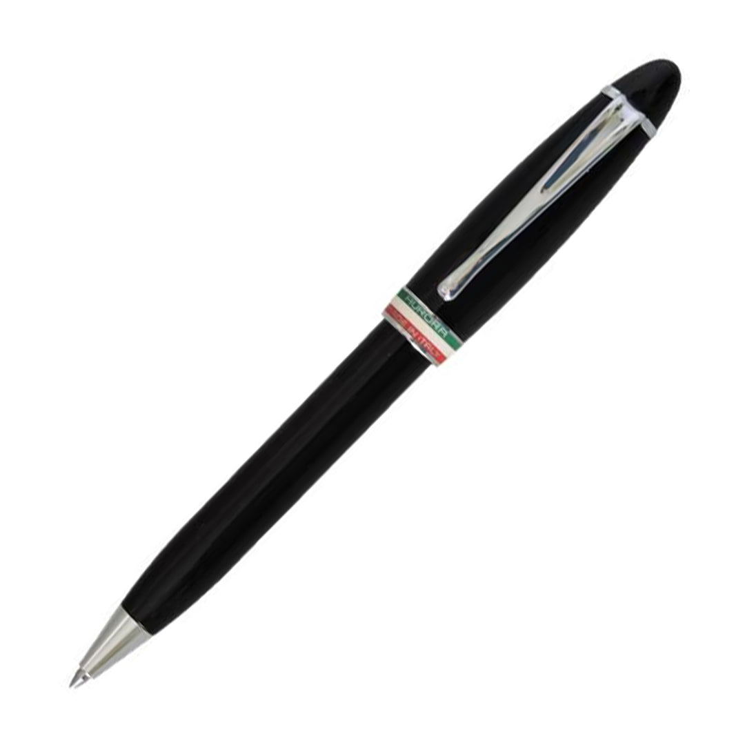 Aurora Ipsilon Italia Black with Chrome Trims Ballpoint Pen