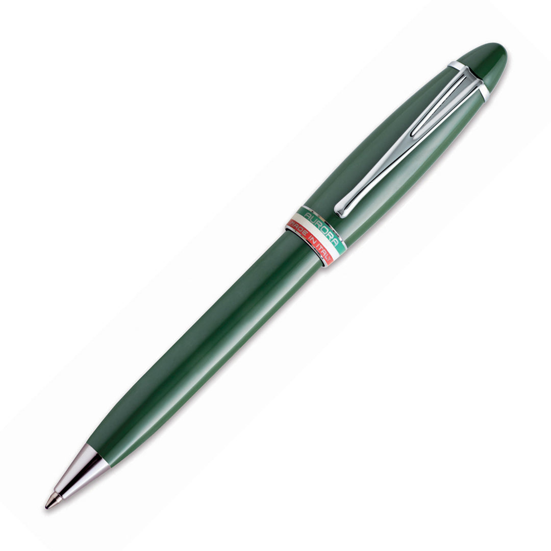 Aurora Ipsilon Italia Green with Chrome Trims Ballpoint Pen