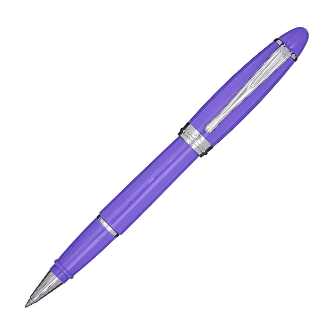 Aurora Ipsilon Resin Purple with Chrome Trims Rollerball Pen
