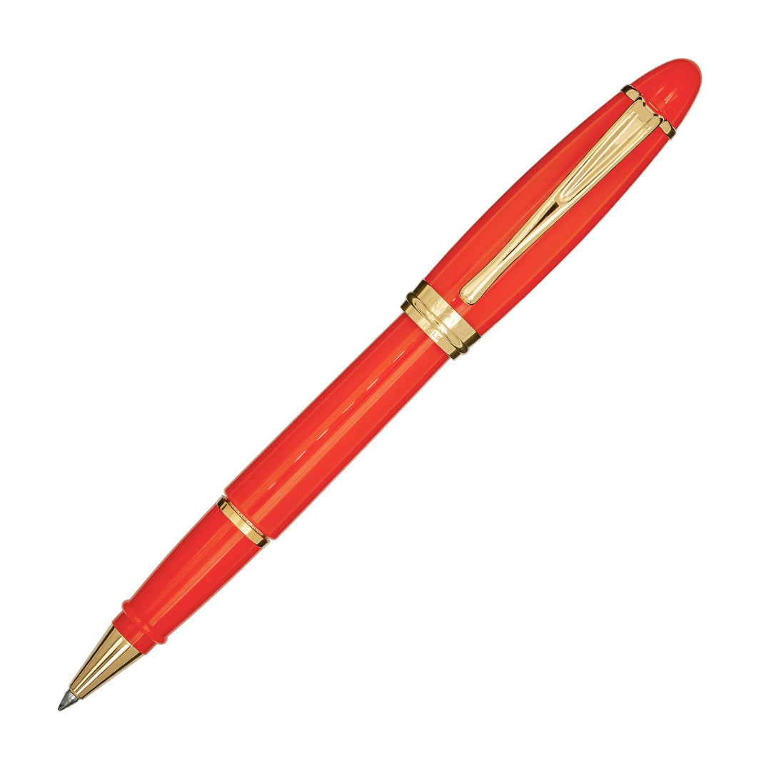 Aurora Ipsilon Resin Orange with Gold Trims Rollerball Pen