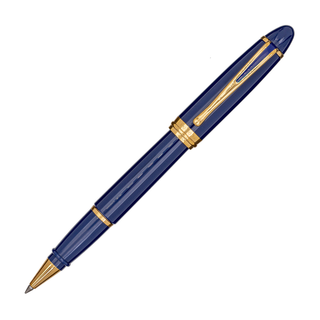 Aurora Ipsilon Deluxe Blue with Gold Trims Rollerball Pen