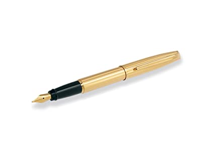 Aurora Style Gold Plated Metal with Gold Trims Fountain Pen