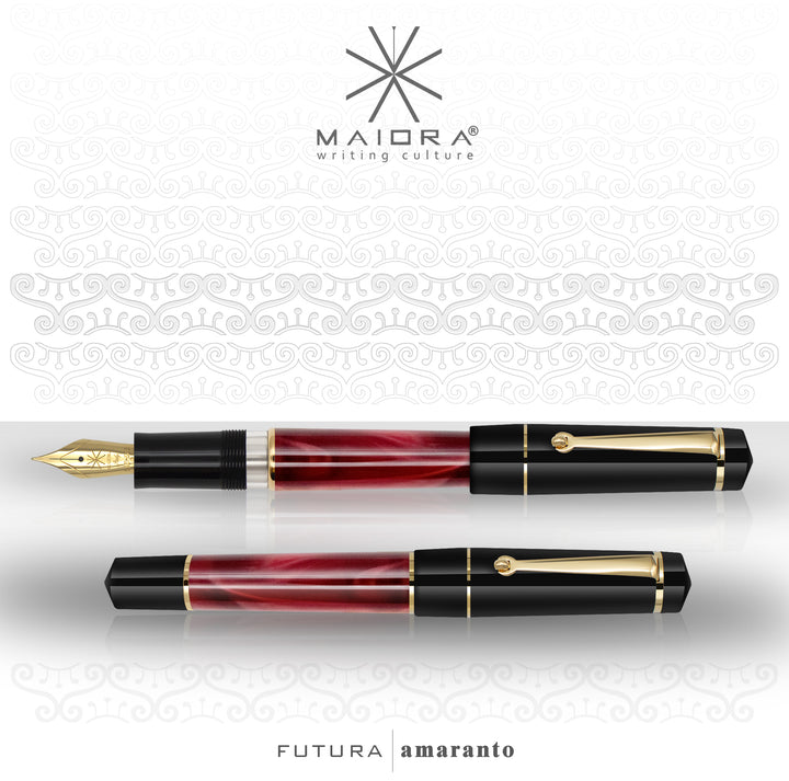 Maiora Alpha Futura K Amaranto Fountain Pen with Ink Window