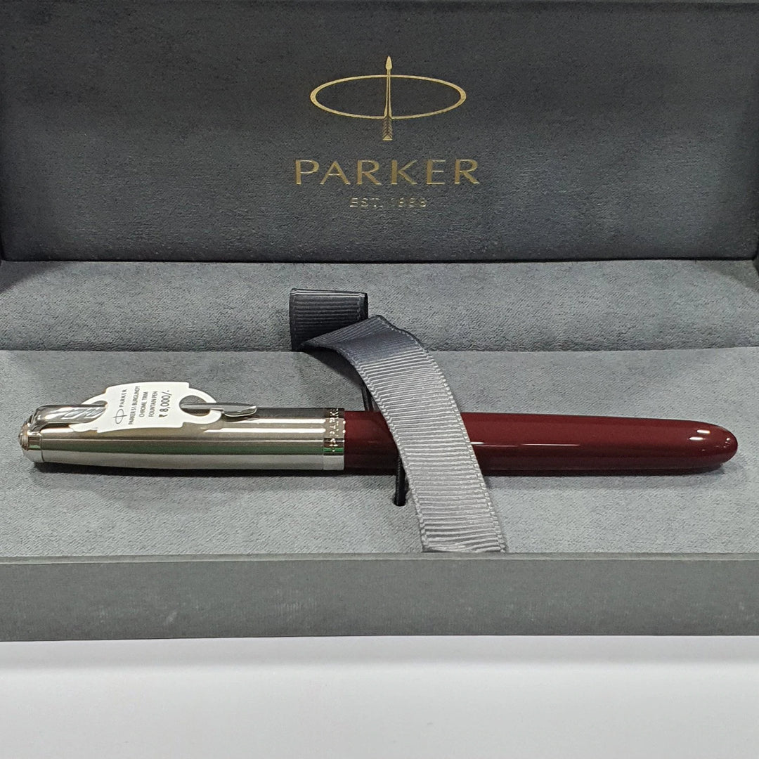 Parker 51 Burgundy Chrome Trim Fountain Pen