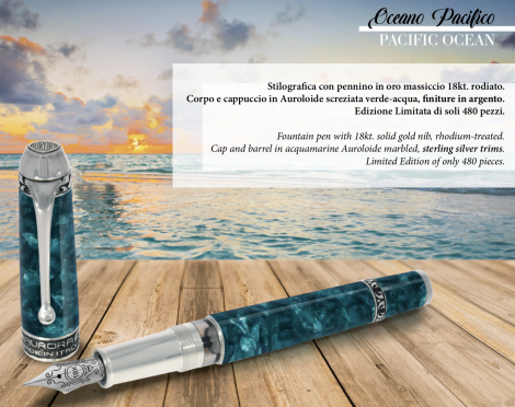 Aurora Oceani Limited Edition Fountain Pen - Pacifico