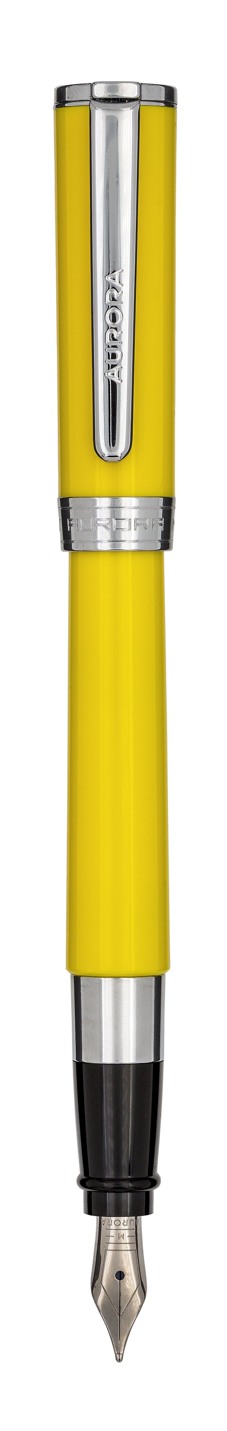 Aurora TU Resin Yellow with Chrome Trims Fountain Pen