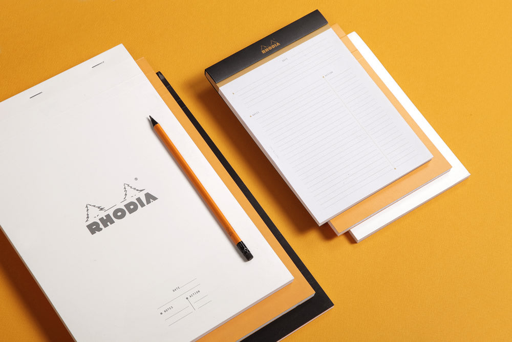 Rhodia Basics Stapled Pre-Printed Meeting Notepad - A4+