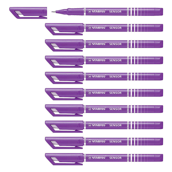 Stabilo | Sensor Fineliner | Fine Tip | Lilac | Pack Of 10
